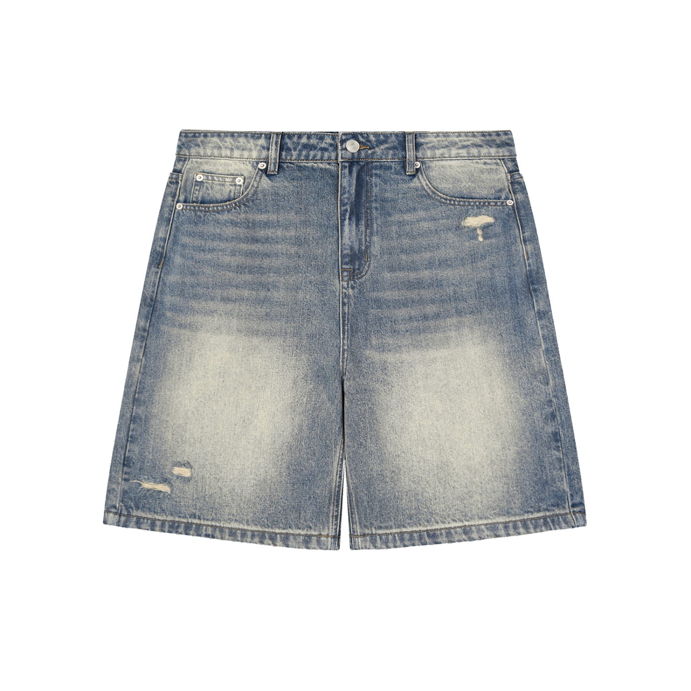 Faded Denim Shorts